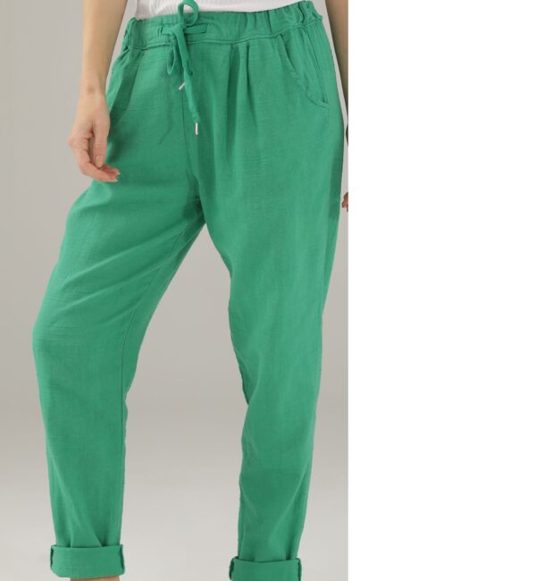 Spodnie bawełniane zielone