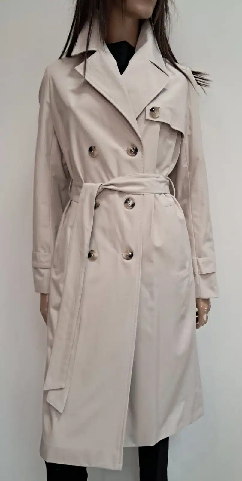 Płaszcz beżowy prochowiec De Fitto