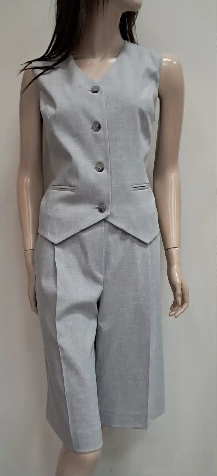 Kamizelka popielata De Fitto