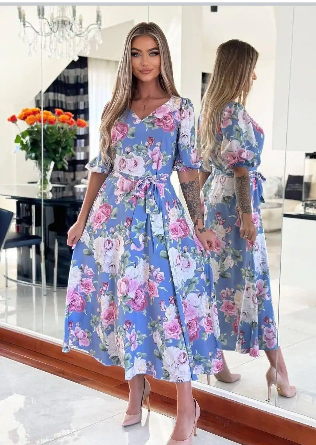 Wiosenna sukienka w kwiaty