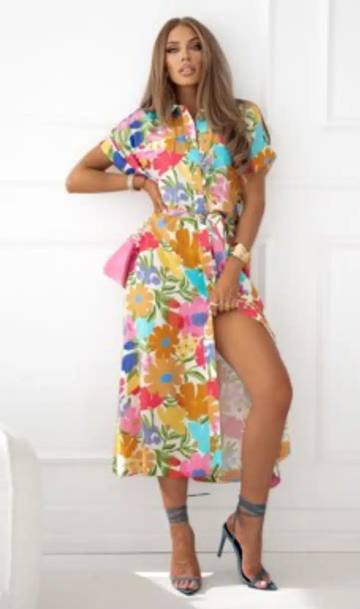 Sukienka kolorowe kwiaty