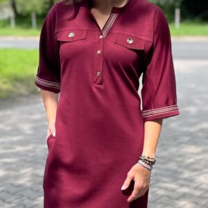 Sukienka bordowa Midori