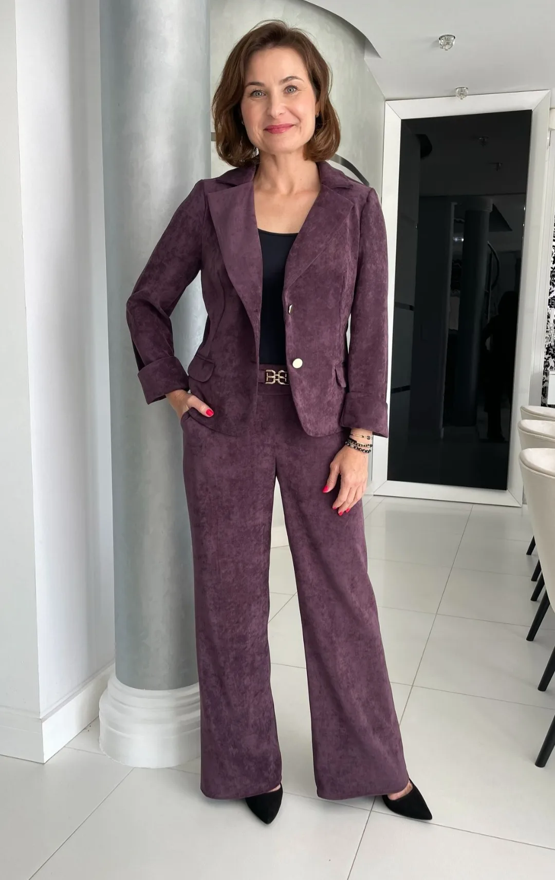 Komplet śliwkowy Midori