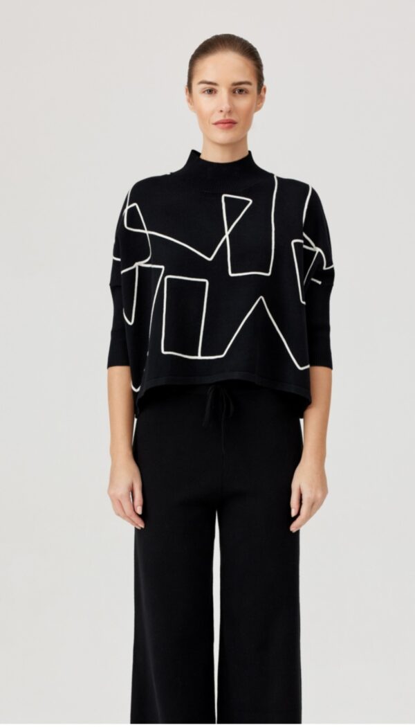 Sweter FÉRIA z geometrycznym wzorem