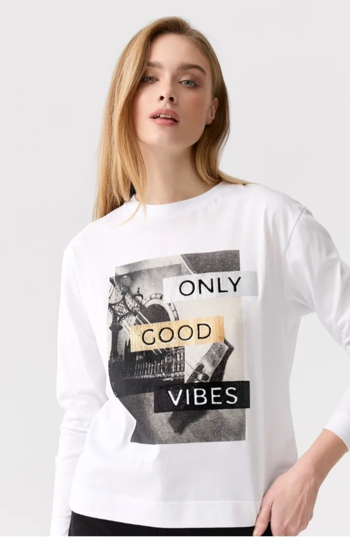 Casualowa bluzka FERIA z długim rękawem