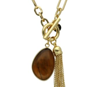 Naszyjnik i bransoletka z naturalnym kamieniem – Kwarc Tygrysie Oko