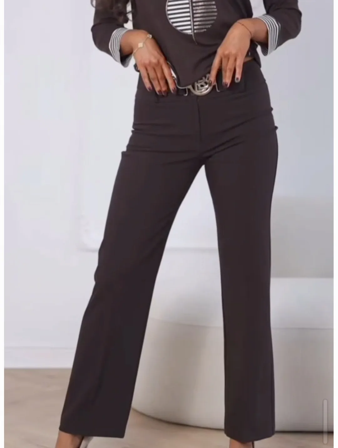 Czekoladowe spodnie Barton