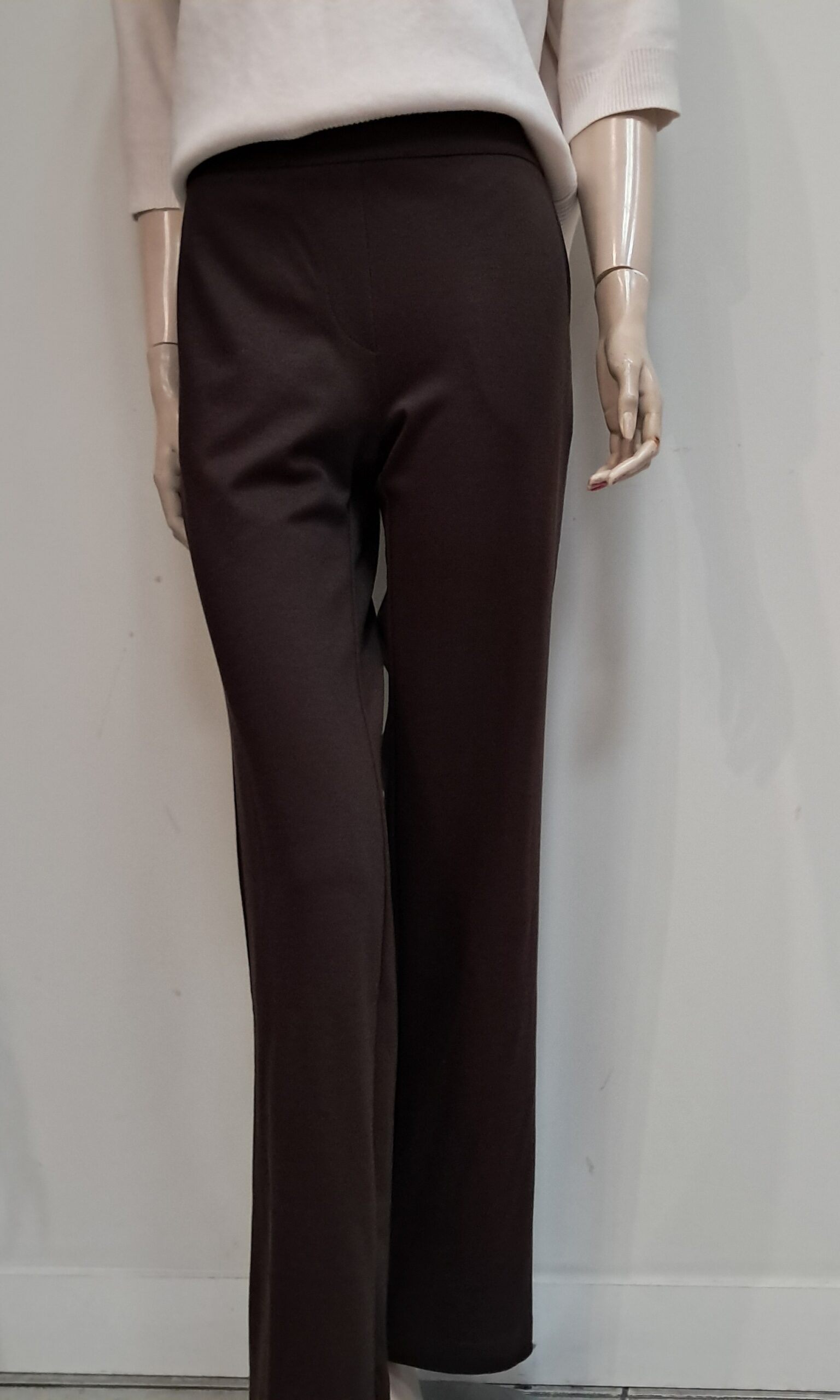 Spodnie z dzianiny czekoladowe marki De Fitto