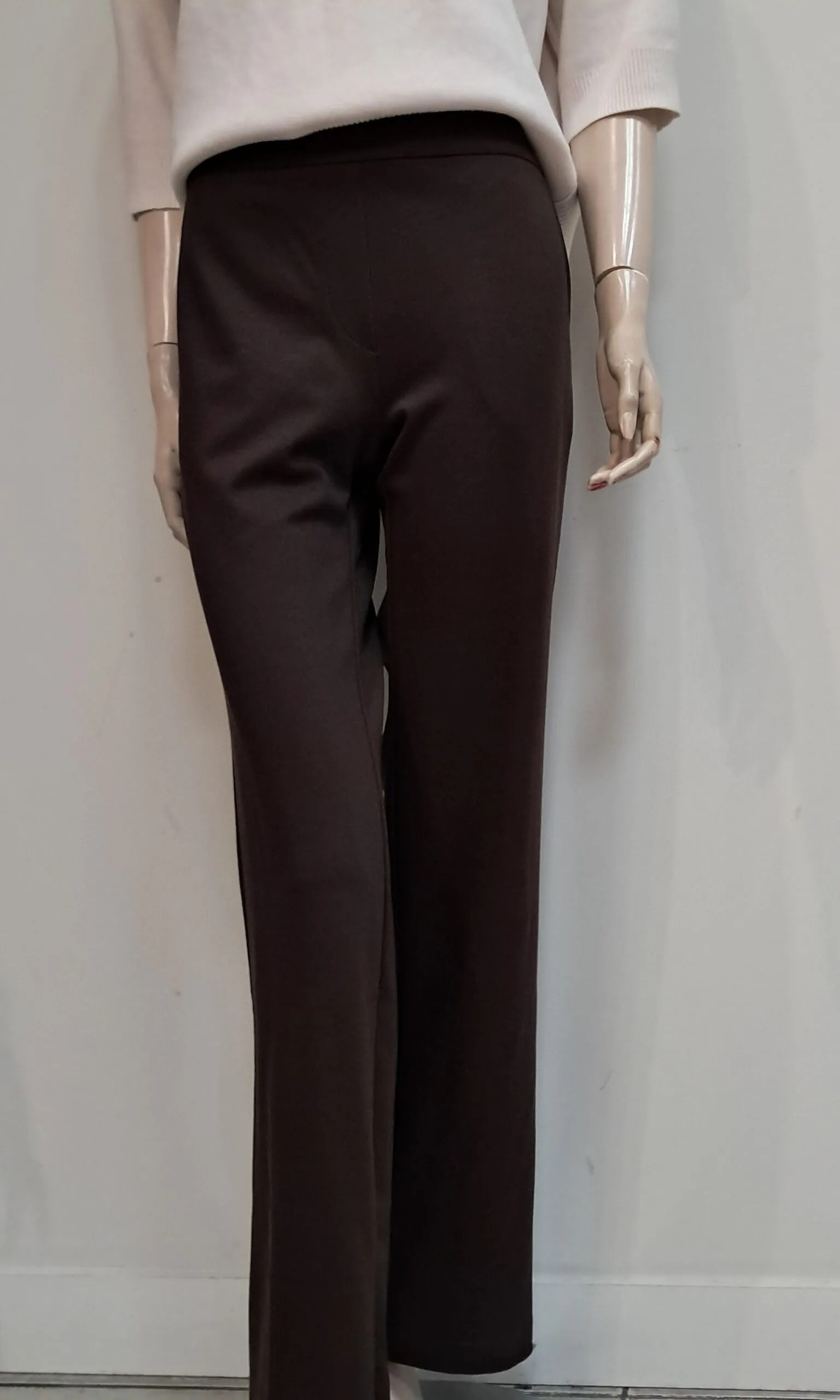 Spodnie z dzianiny czekoladowe marki De Fitto