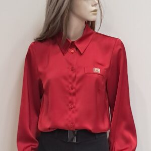 Koszula czerwona satynowa