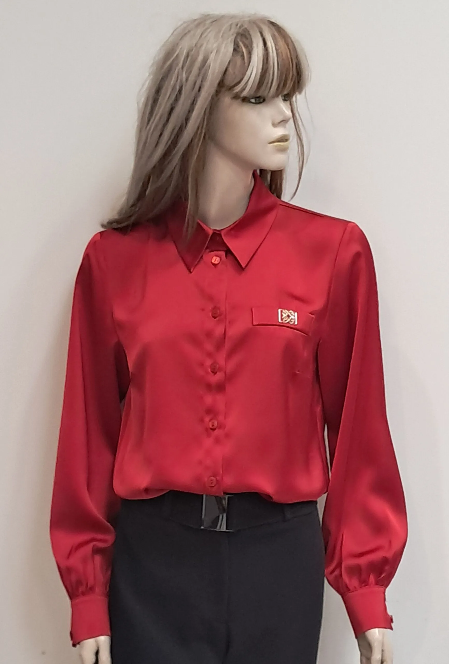 Koszula czerwona satynowa