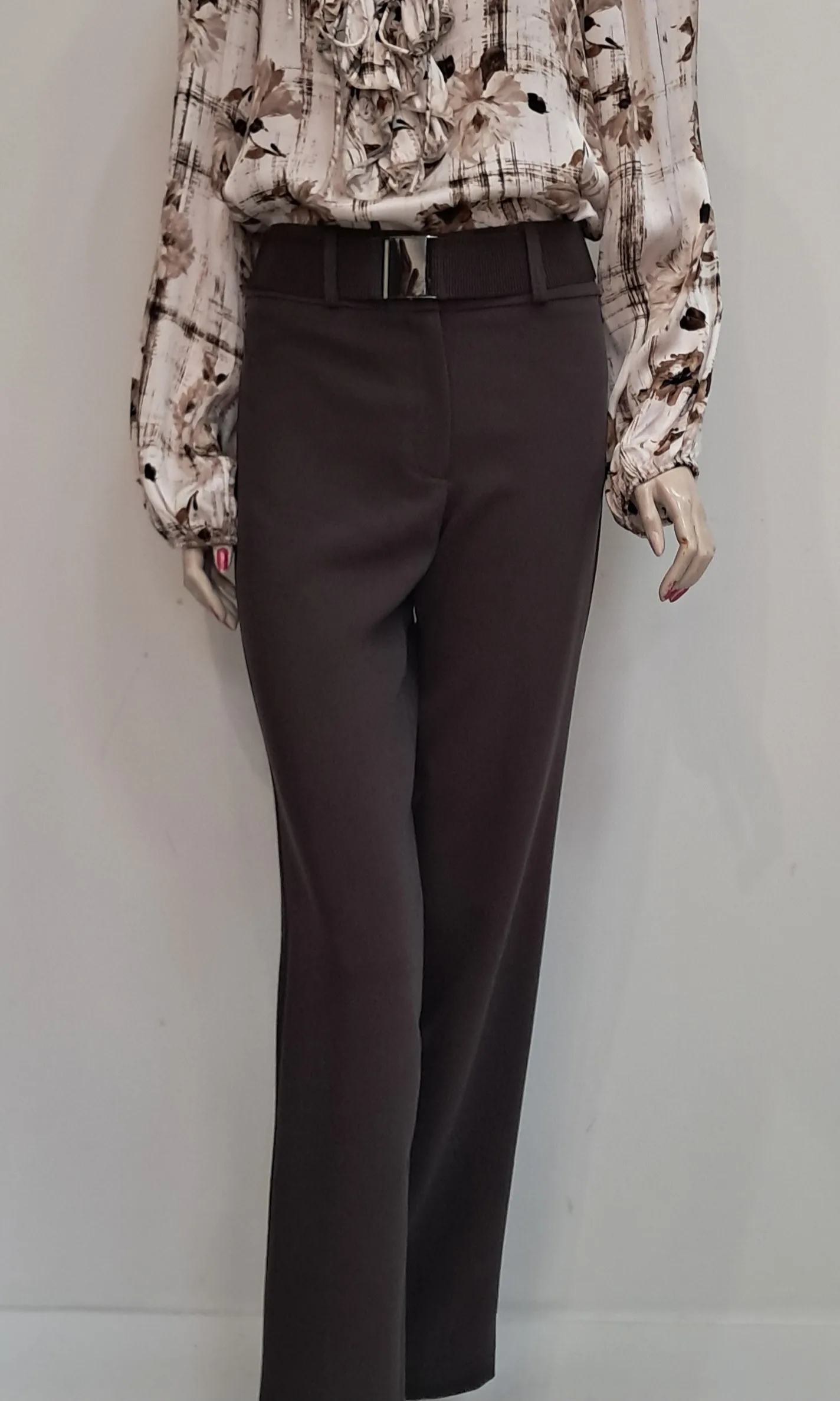 Eleganckie spodnie czekoladowe