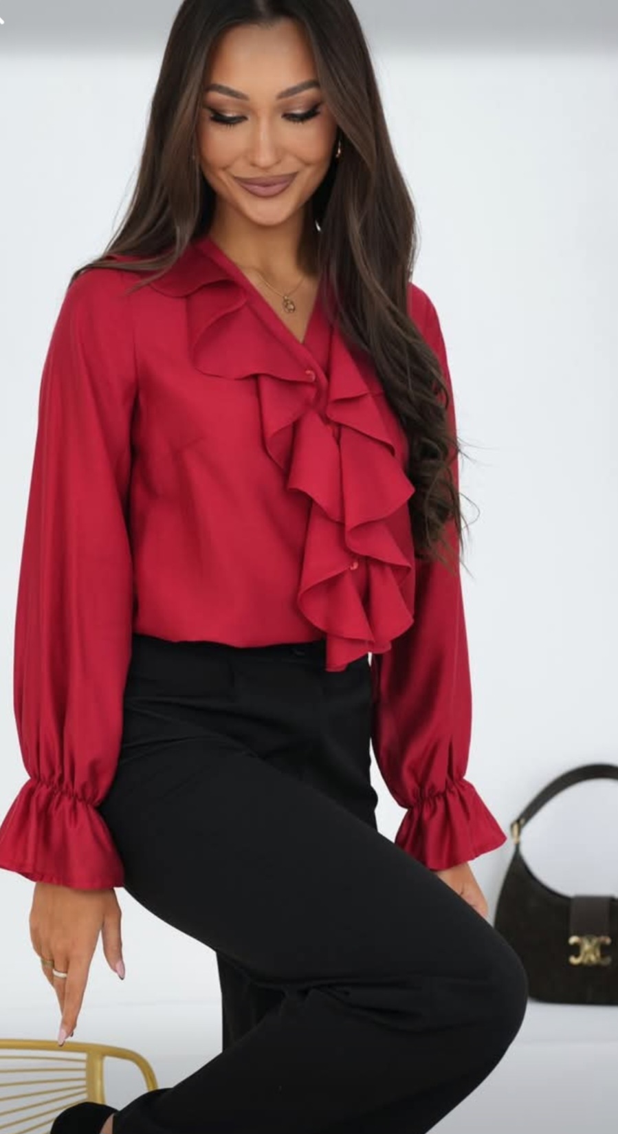 Bluzka czerwona Molly Borowiecki