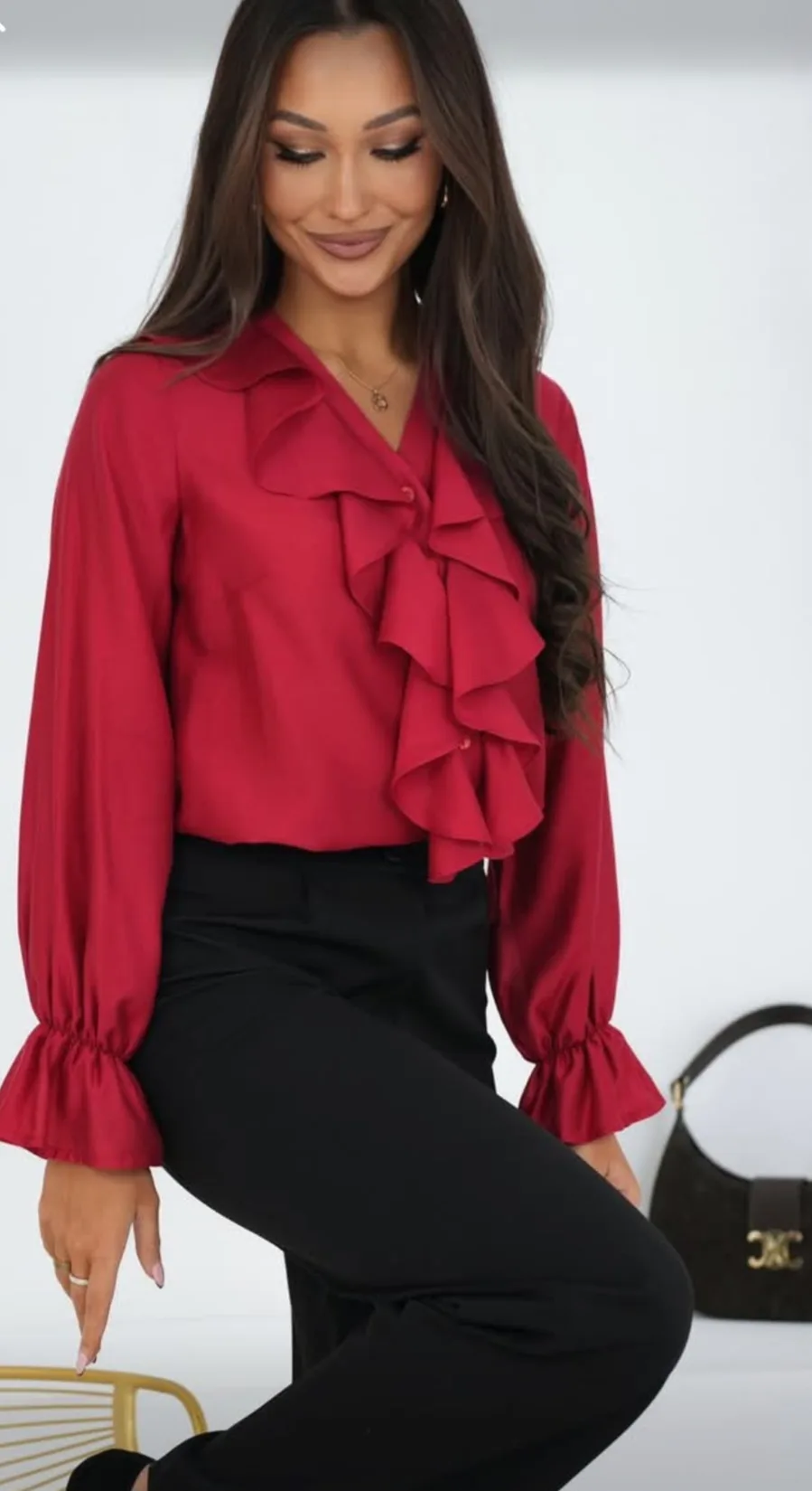 Bluzka czerwona Molly Borowiecki