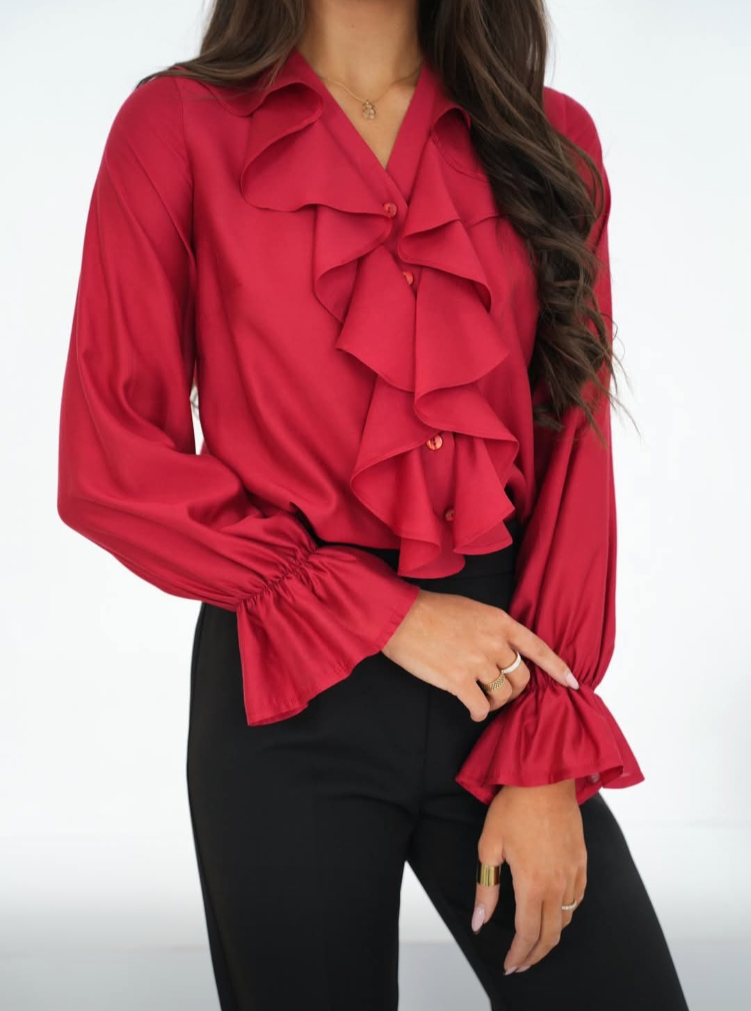 Bluzka czerwona Molly Borowiecki