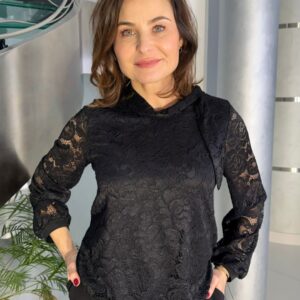 Bluzka koronkowa czarna Midori