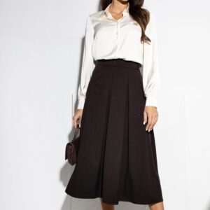 Spódnica  do łydki brązowa BB