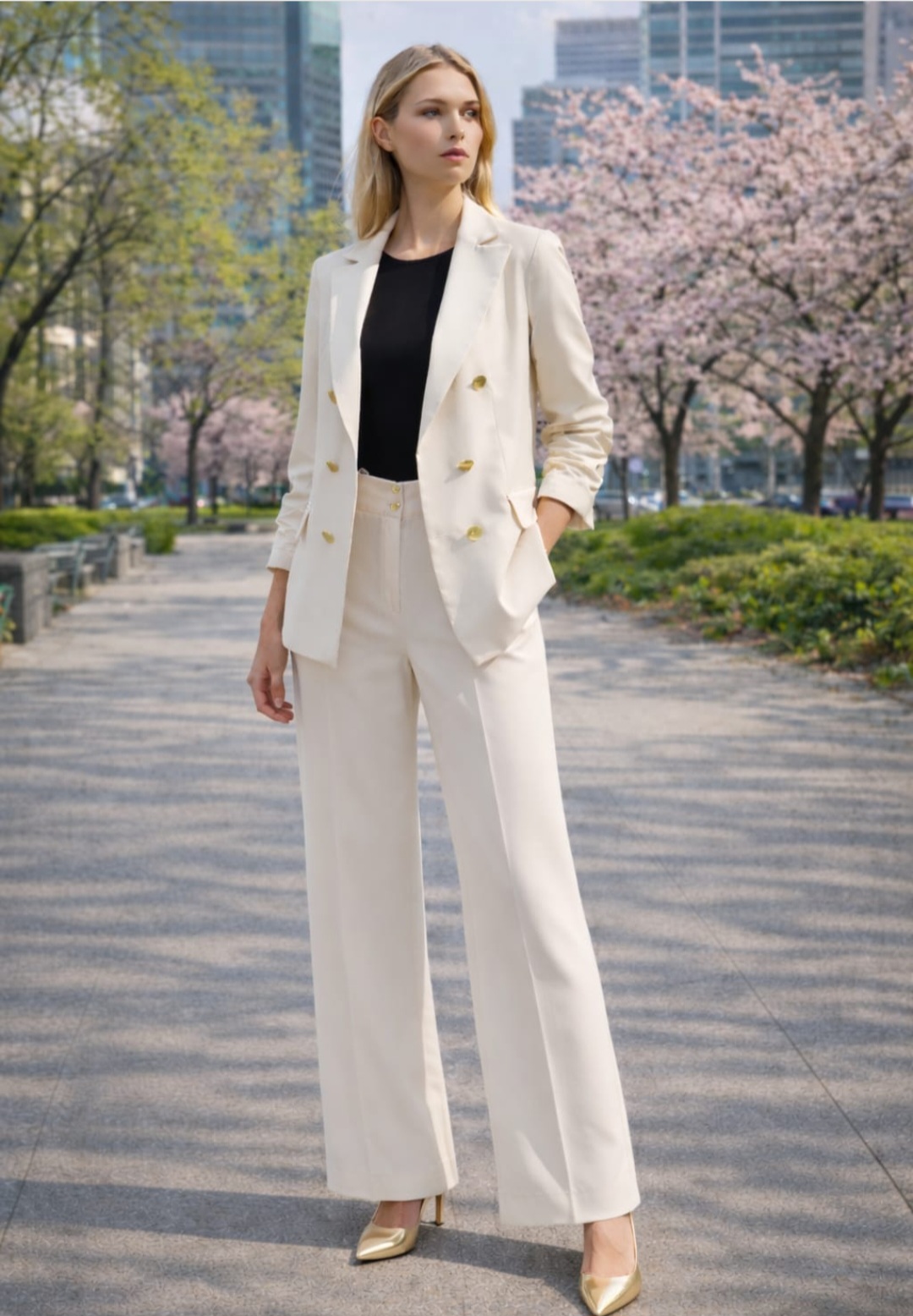 Komplet ecru De Fitto