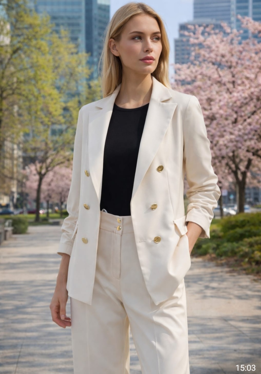 Komplet ecru De Fitto