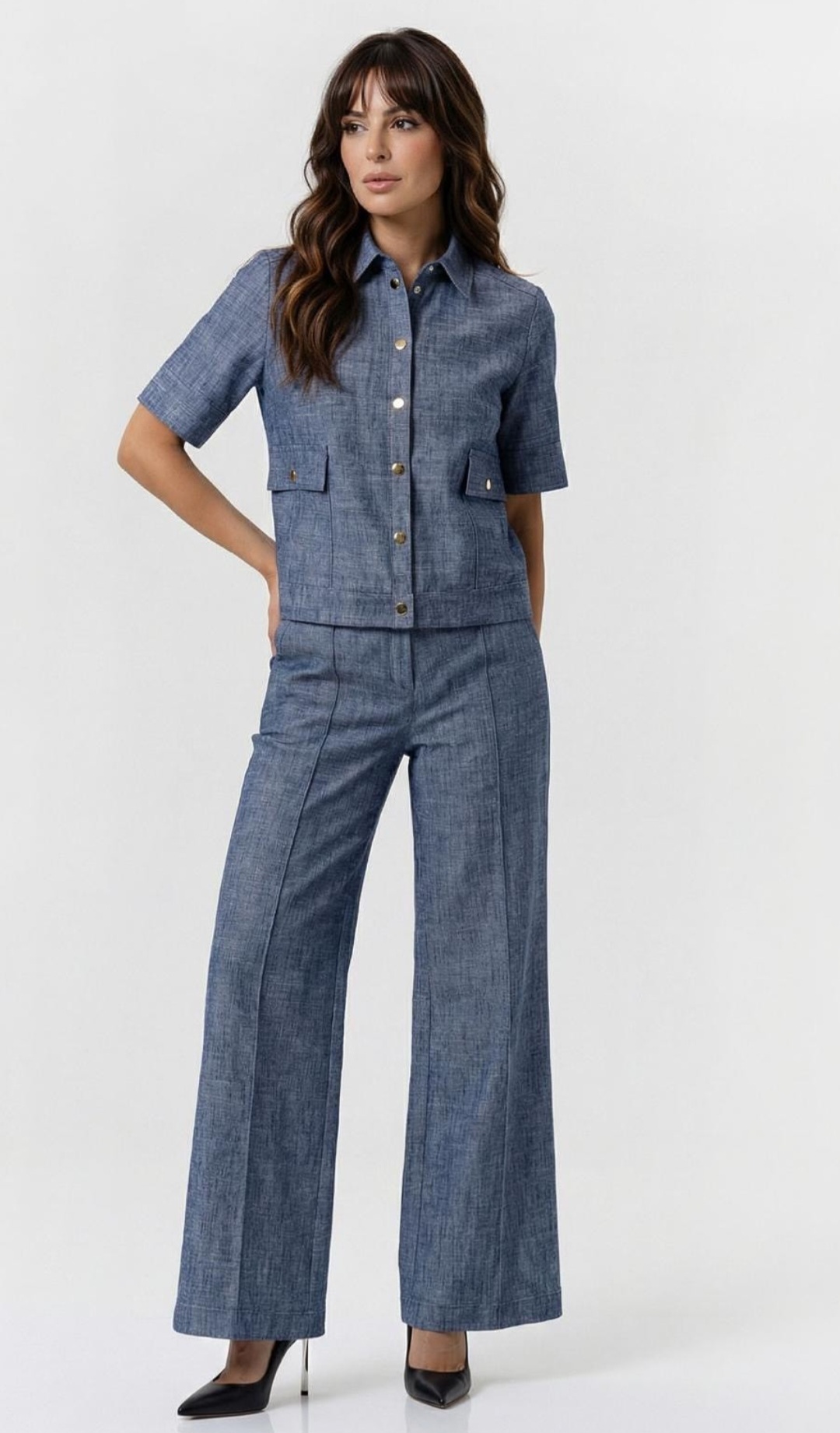 Komplet wiskozowo-lniany