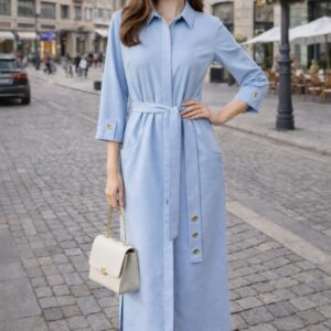 Sukienka niebieska De Fitto