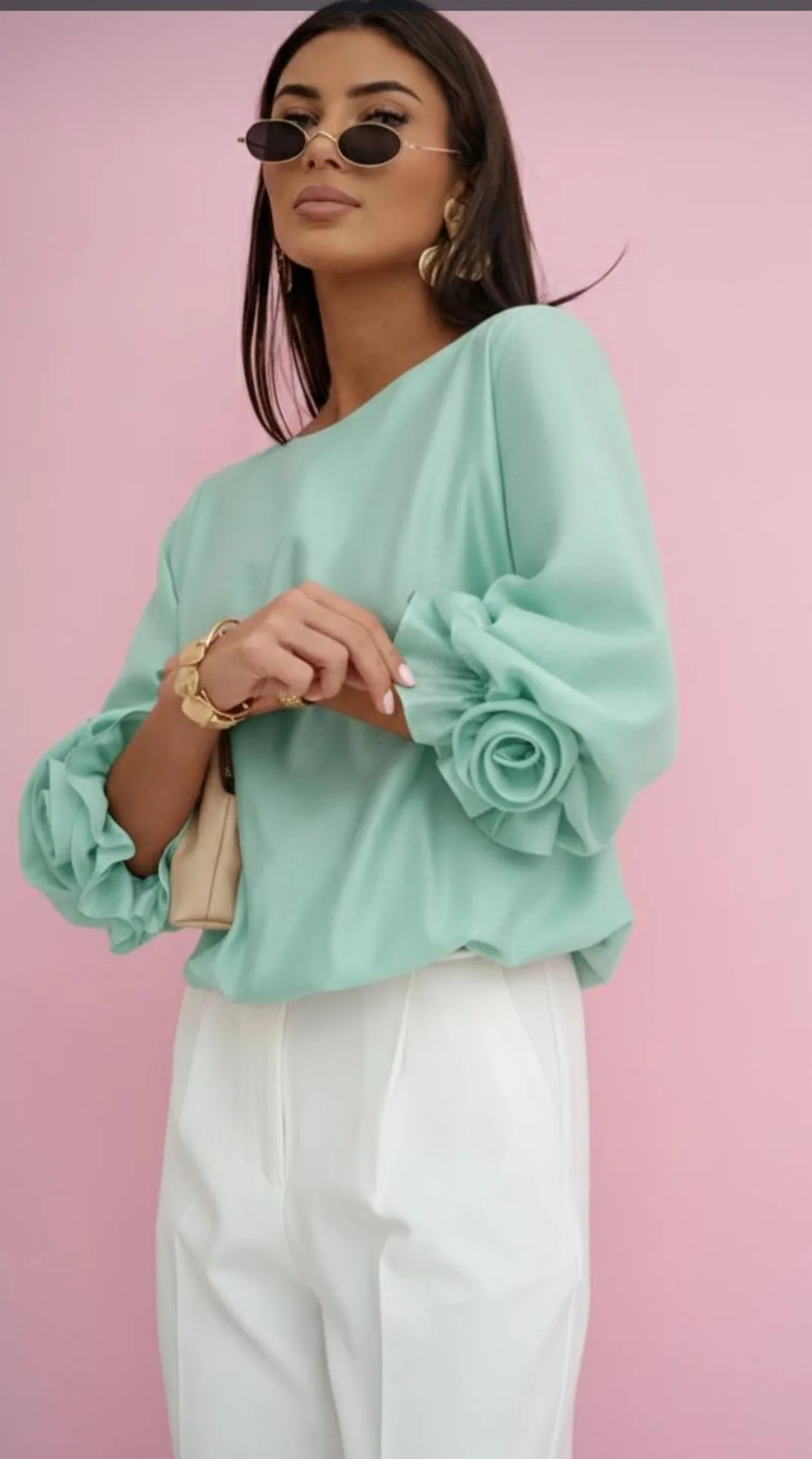 Miętowa bluzka Teresa
