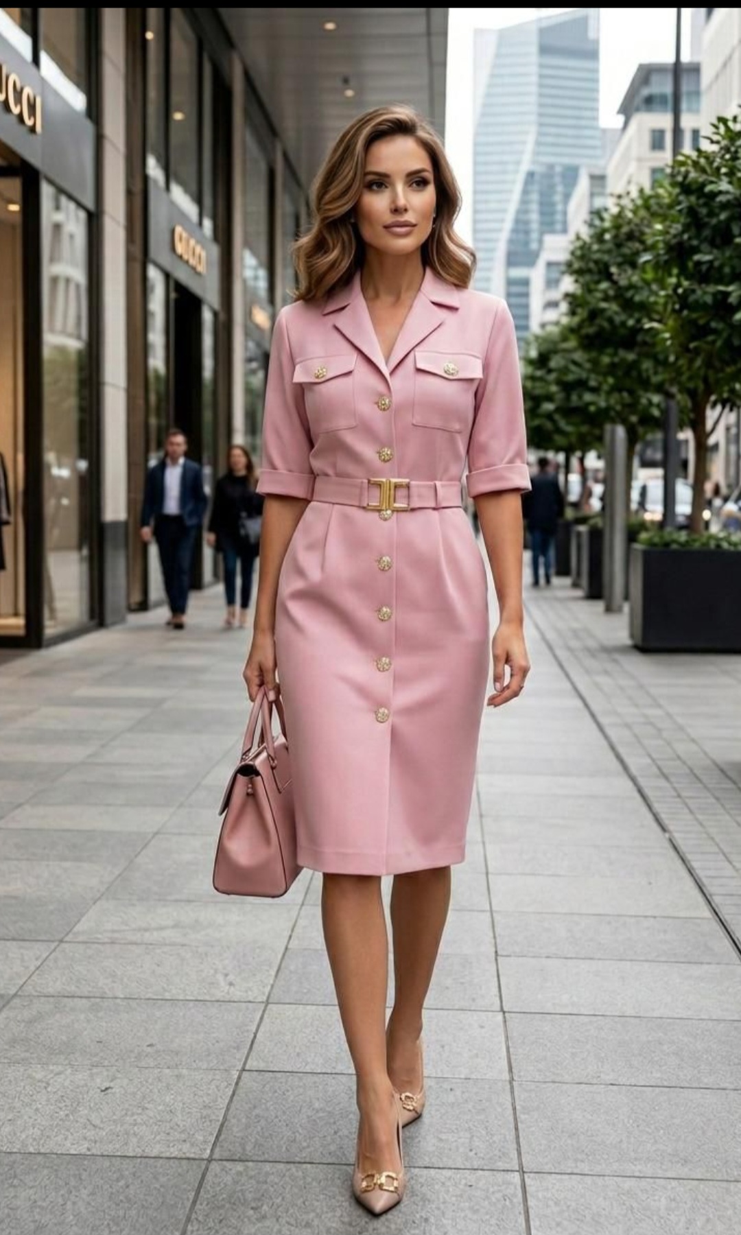 Elegancka sukienka róż