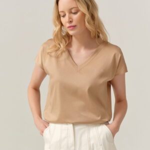 Bluzka FÉRIA w odcieniu piaskowego beżu