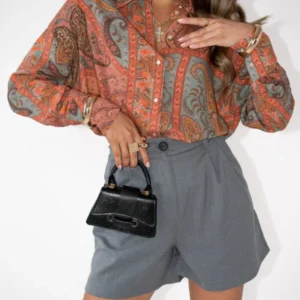 koszula Roomy – print morski pomarańcz