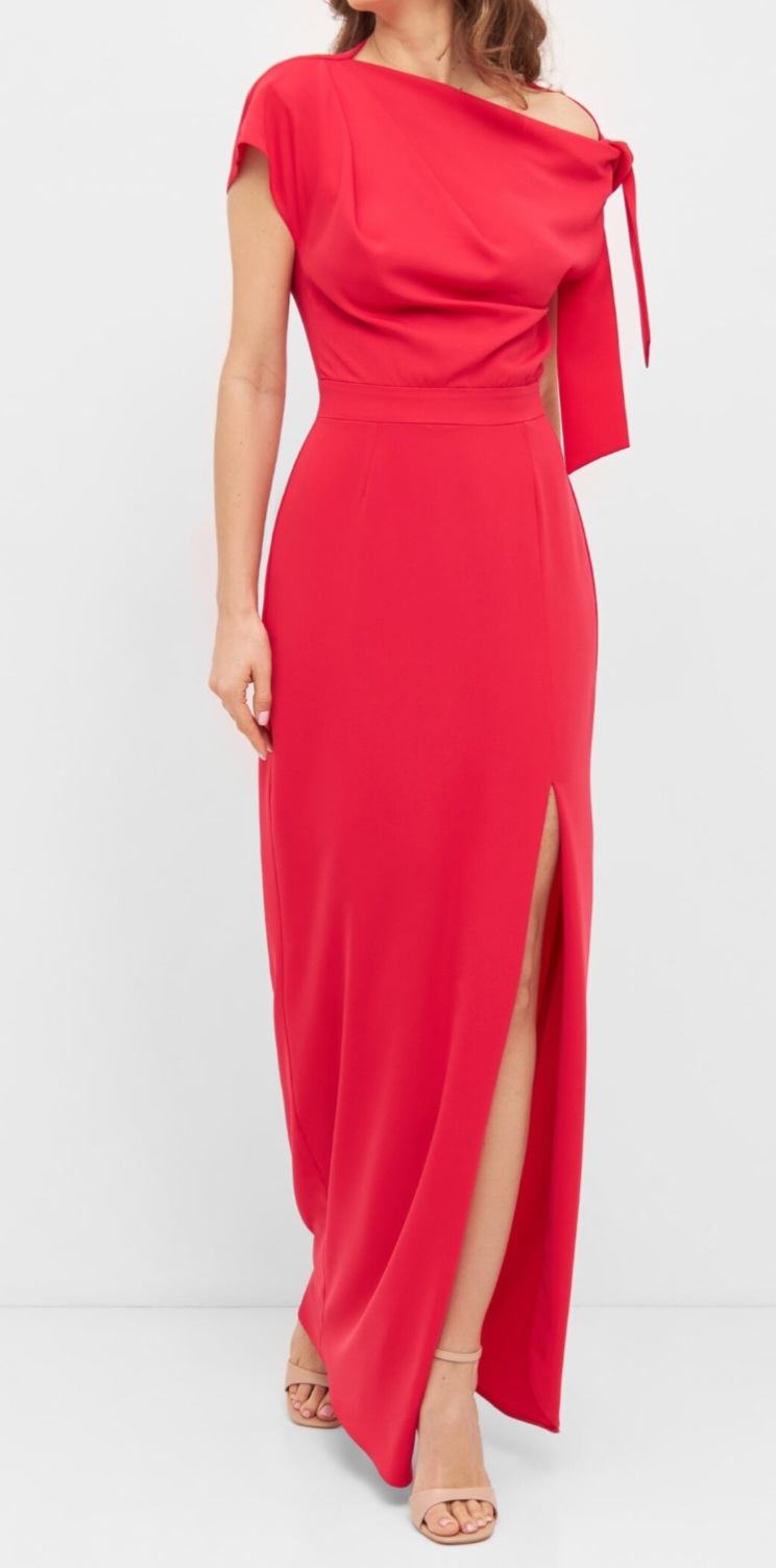 Sukienka maxi w kolorze malinowo-czerwonym