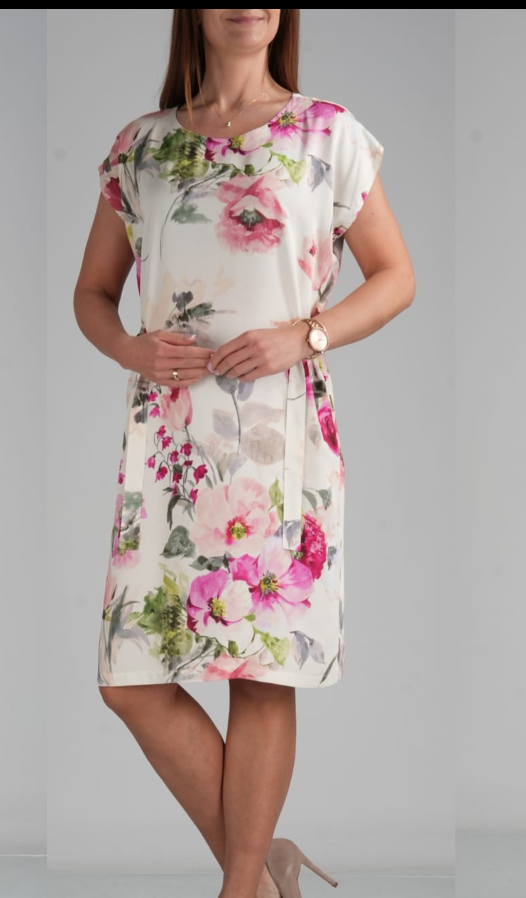 Sukienka wiskozowa kwiaty