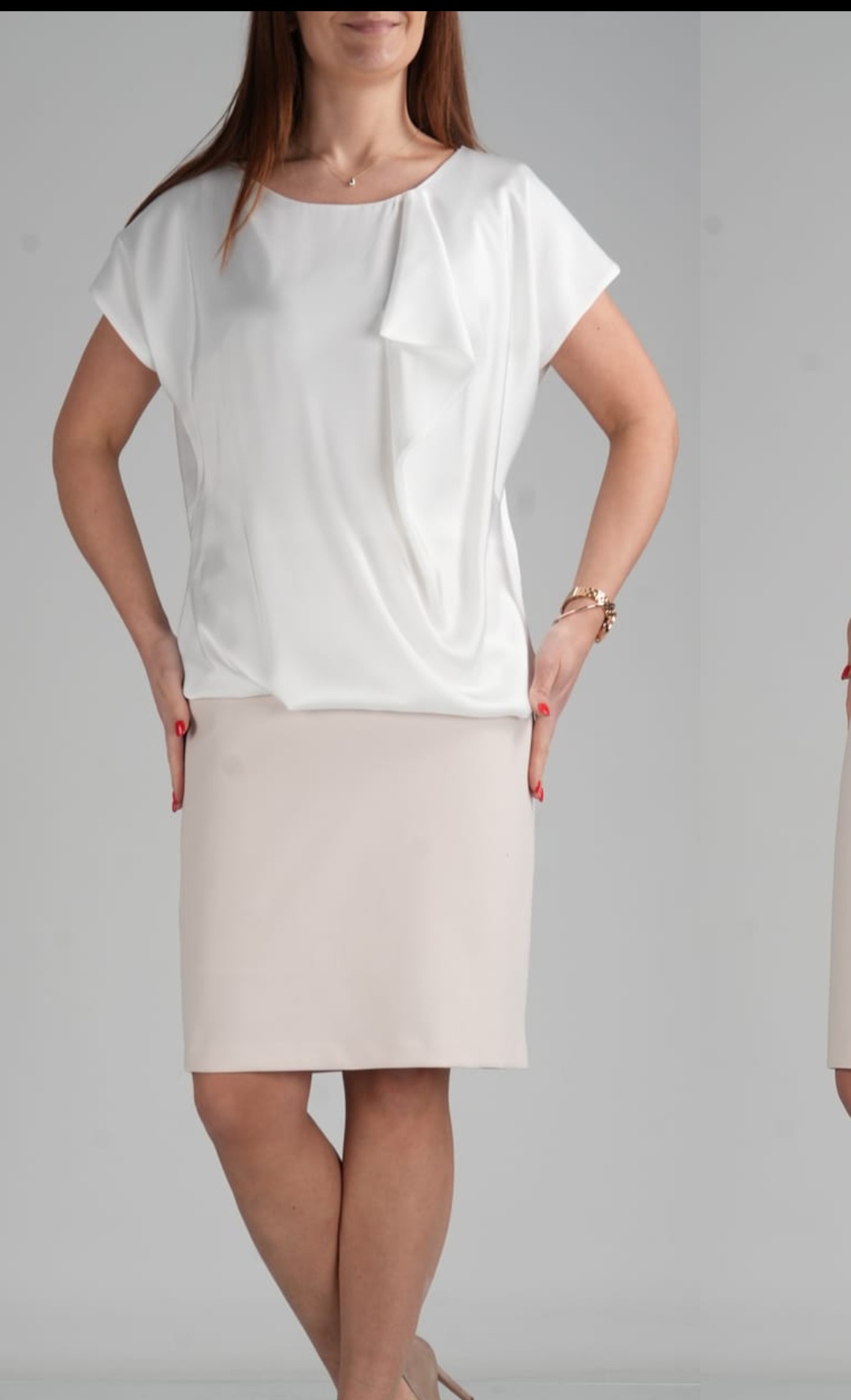 elegancka bluzka perłowa