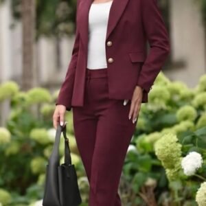 Komplet ciemne bordo